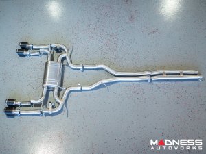 Jaguar F-TYPE Performance Exhaust System - MADNESS - 3.0L V6 - Dual Side Exit - Electronic Valve Design - Carbon Fiber Exhaust Tips